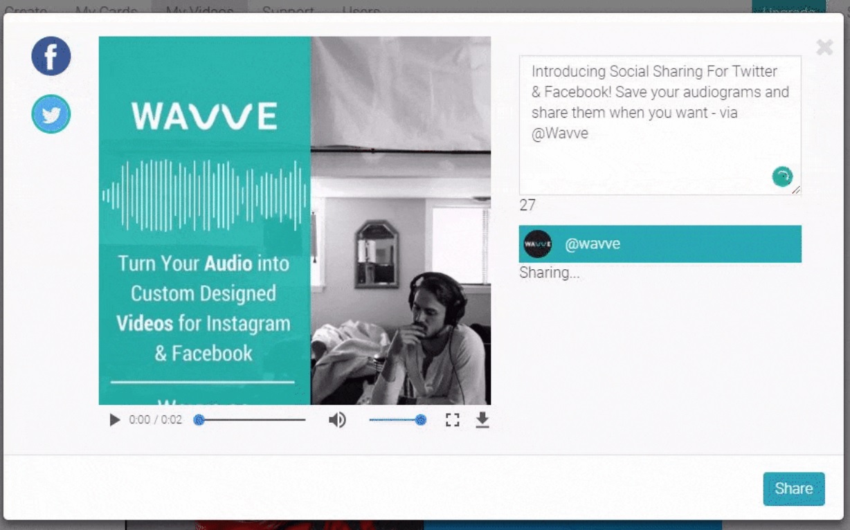 Wavve Social Share