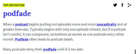 podfade definition