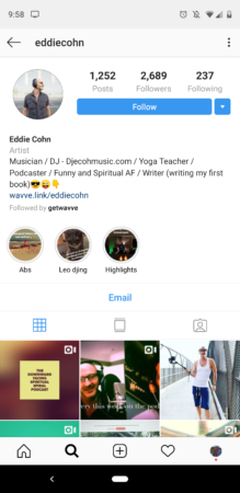 eddie cohn instagram page