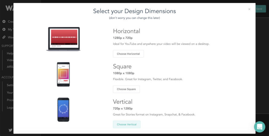 podcast video dimensions