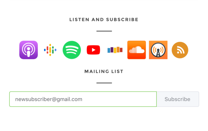 mailing list subscription box image