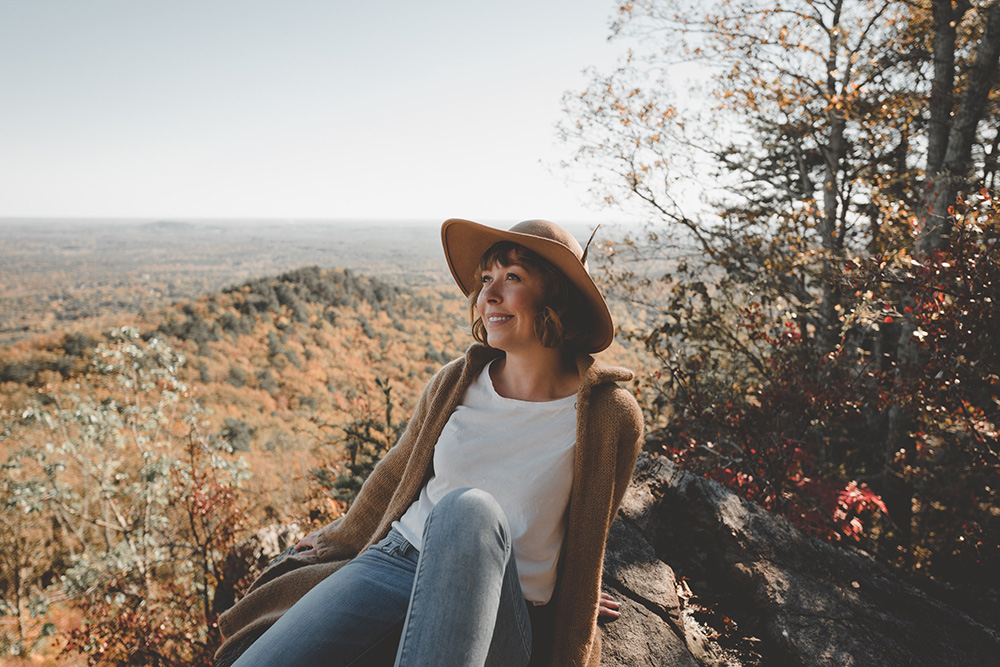 girl smiling about her future podcasting success