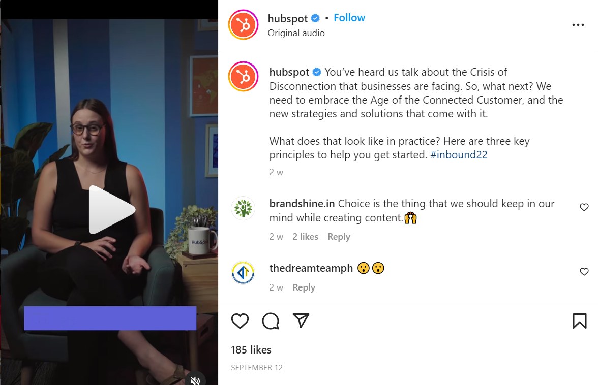 hubspot instagram post idea