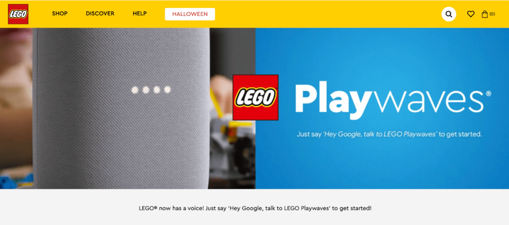 Lego Play Waves home page