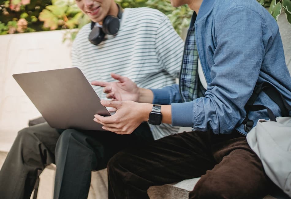 university students taking advantage of listening to a lecture-turned-podcast for better understanding of the lesson