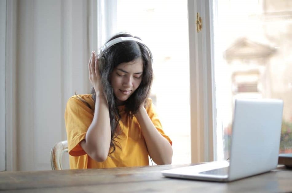 a listener enjoying an AI-generated music video