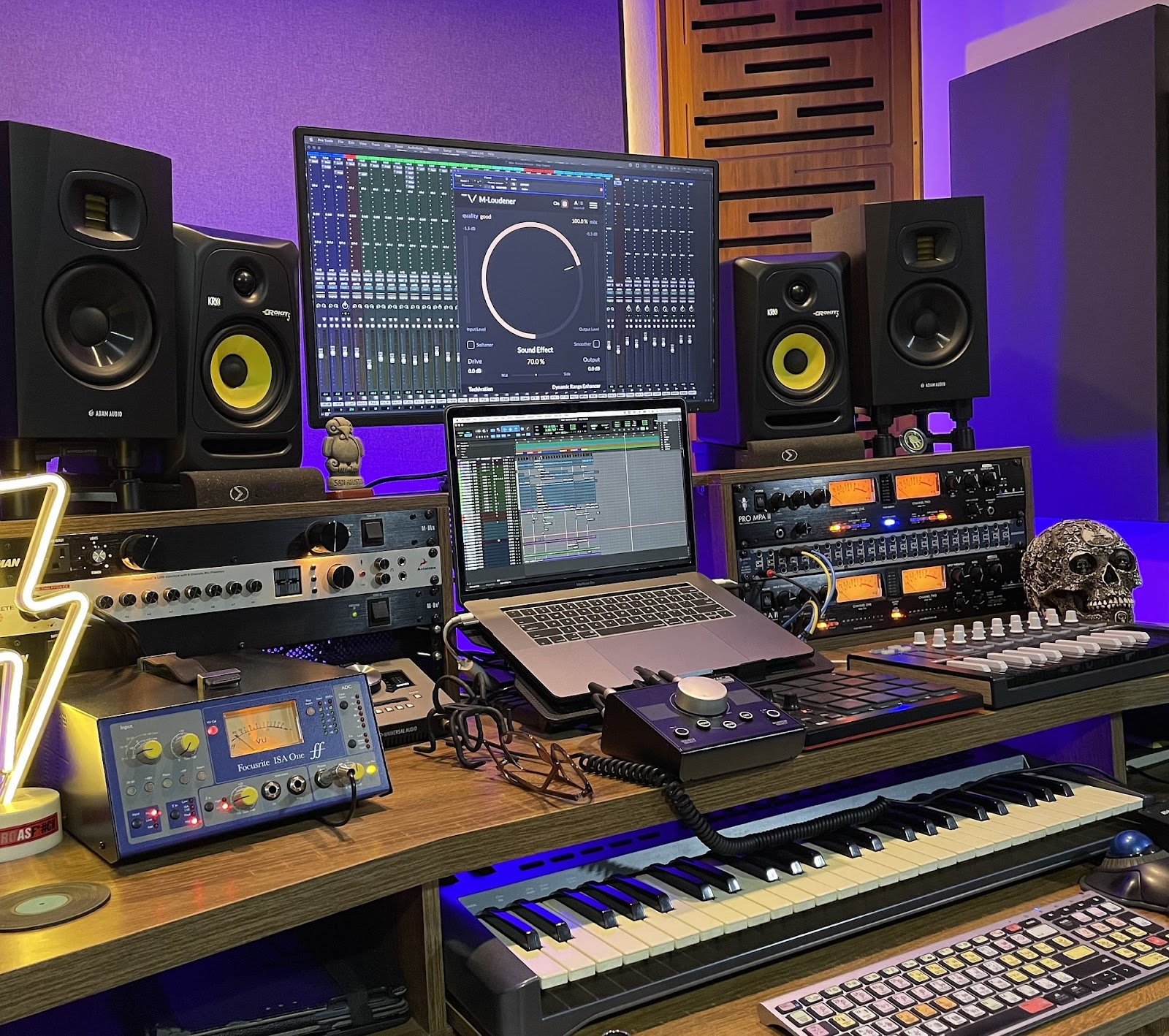 audio editing studio setup